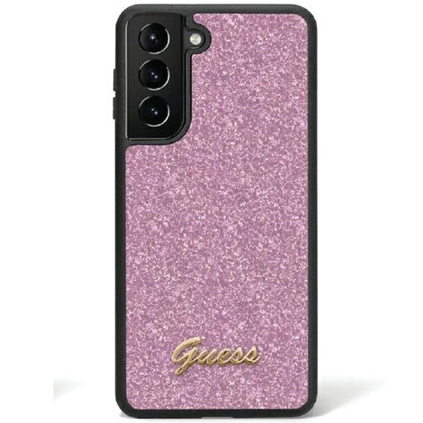 Guess GUHCS24LHGGSHU S24 Ultra S928 Purple Hardcase Glitter Script