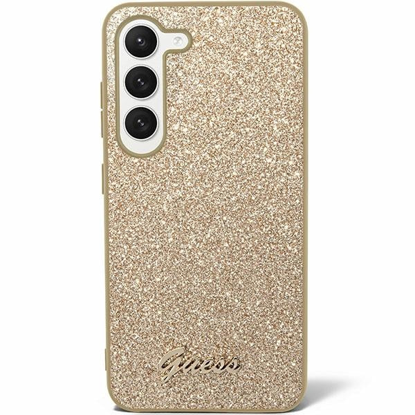 Guess GUHCS24SHGGSHD S24 S921 Gold Hardcase Glitter Script