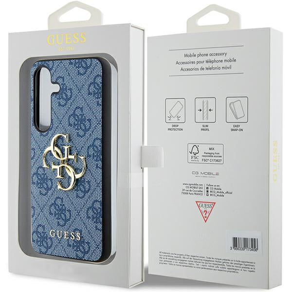 Guess GUHCS24S4GMGBL S24 S921 blue hardcase 4G Big Metal Logo