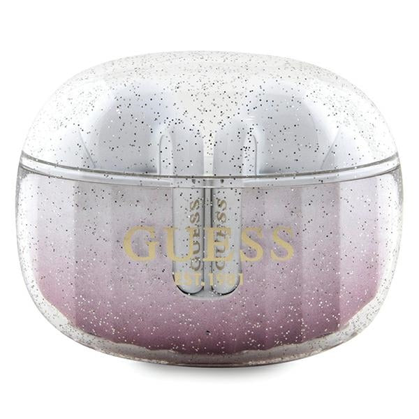 Guess GUTWSHDGKEEP Glitter Gradient headphones Bluetooth TWS + docking station