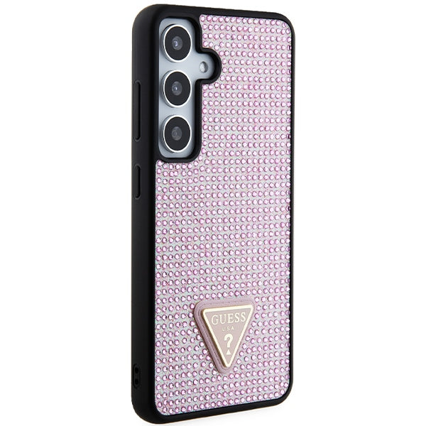 Guess GUHCS24SHDGPPP S24 S921 Pink hardcase Rhinestone Triangle