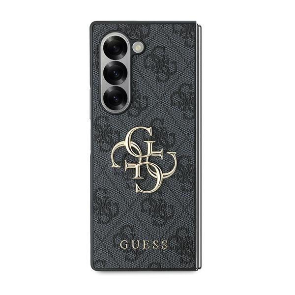 Guess Guhczfd64gmggr z fold6 f956 zwart leer 4g metalen logo