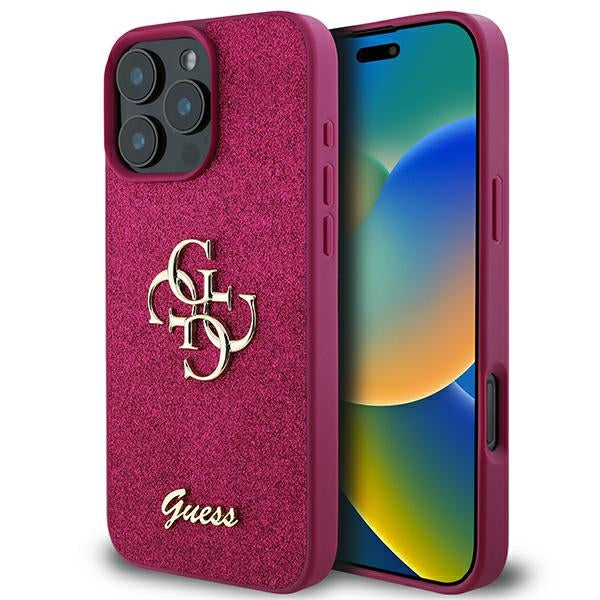 Guess GUHCP16XHG4SGU Hardcase Fixed Glitter Big 4G Purple for iPhone 16 Pro Max