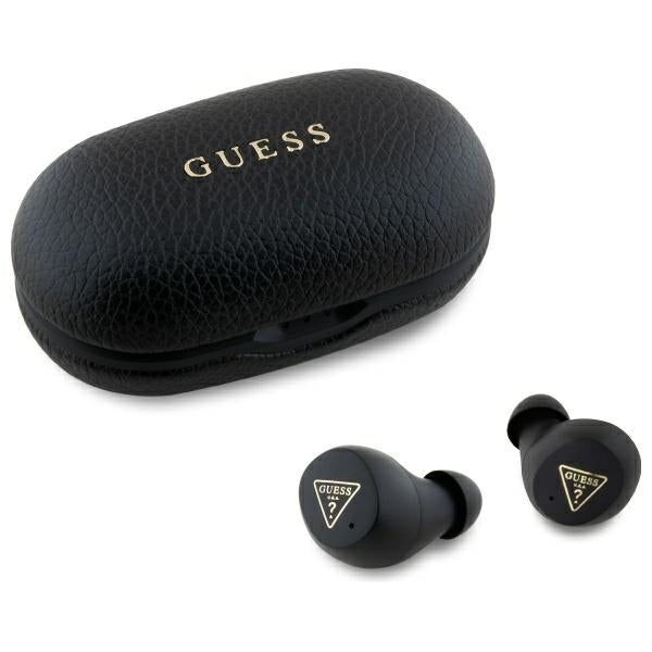 Guess Bluetooth earphones GUTWSPGTSPSK TWS + docking station black Grained Classic Logo
