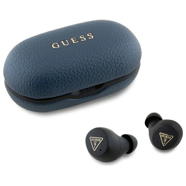 Guess Bluetooth earphones GUTWSPGTSPSK TWS + docking station blue Grained Classic Logo