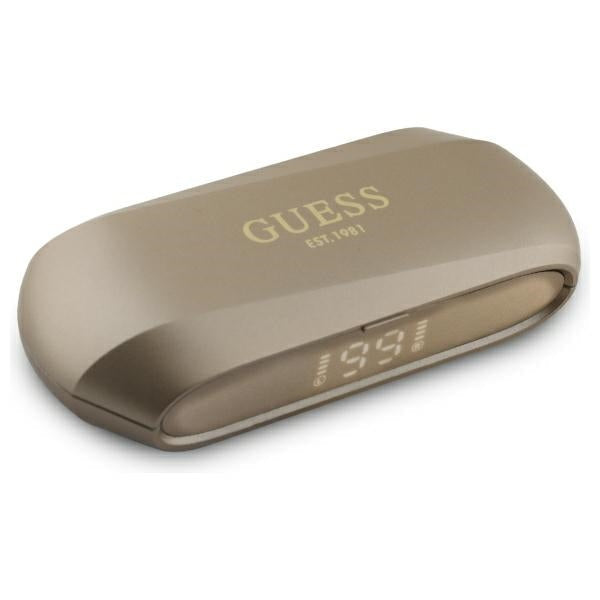 Guess Bluetooth headphones GUTWSC2MCDSD TWS + docking station Gold Elongated Metalic Printed Logo