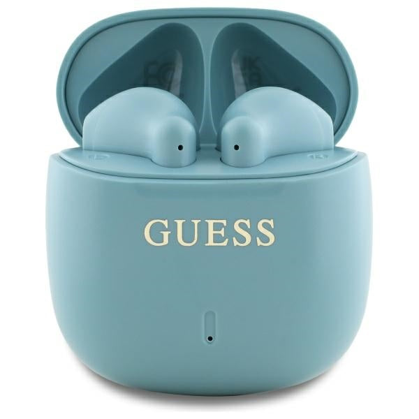 Guess Bluetooth headphones GUTWSJ14ESGQ TWS + docking station turquoise Printed Classic Logo