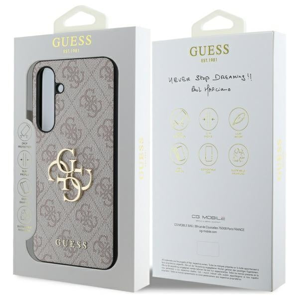 Guess GUHCS24FE4GMGPI S24 FE S721 pink hardcase 4G Big Metal Logo