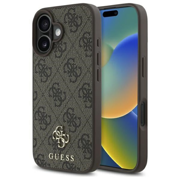 Guess GUHMP16SP4SM4MW iPhone 16 brown hardcase 4G Small Classic MagSafe