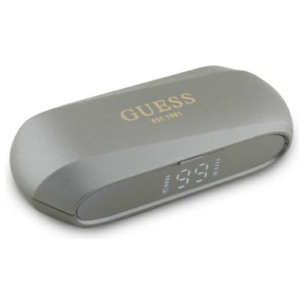 Guess Bluetooth headphones GUTWSC2MCDSE TWS + docking station Taupe Elongated Metalic Printed Logo