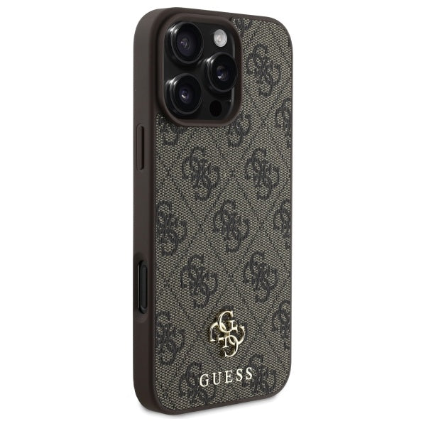 Guess GUHMP16LP4SM4MW iPhone 16 Pro brown hardcase 4G Small Classic MagSafe