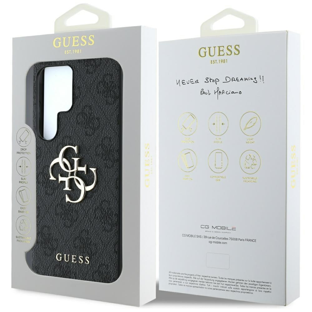 Guess GUHCS25L4GMGGR Galaxy S25 Ultra Black hardcase 4G Big Metal Logo