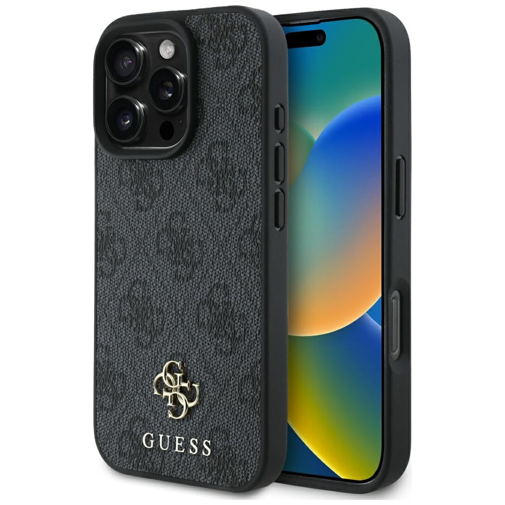 Guess GUHMP16LP4SM4MK iPhone 16 Pro black hardcase 4G Small Classic MagSafe