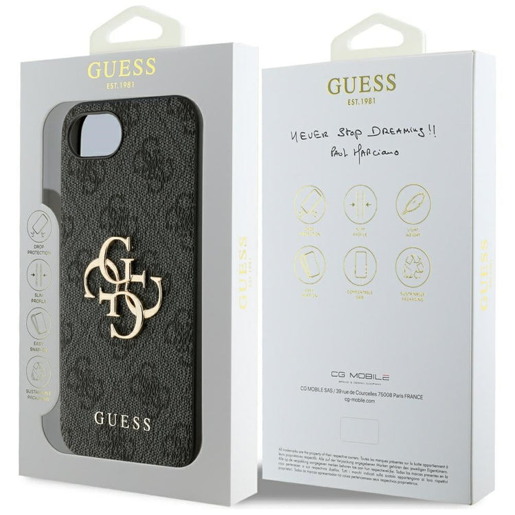 Guess GUHCPSE44GMGGR iPhone 16e black hardcase 4G Big Logo 