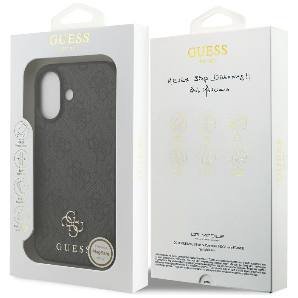 Guess GUHMP17SP4SM4MK 4G Small 4G and Classic MagSafe case for iPhone 17 Black