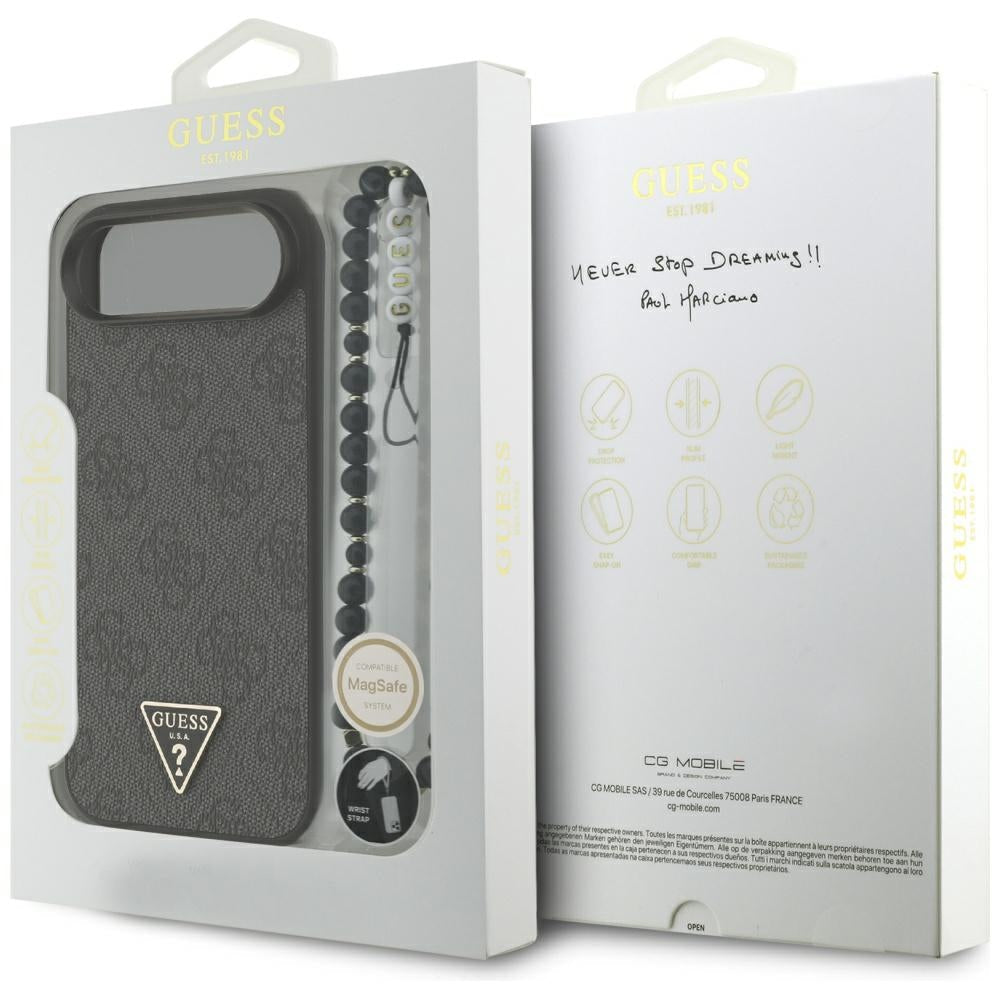 Guess GUHMP17MP4TSDPPSK 4G Strap Triangle Logo MagSafe for iPhone 17 Air black