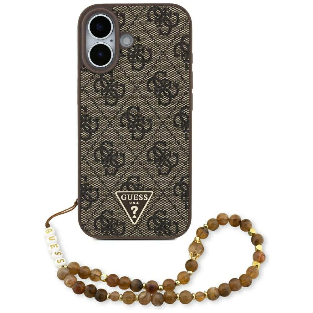 Guess GUHMP17SP4TSDPPSW 4G Strap Triangle Logo MagSafe case for iPhone 17 brown