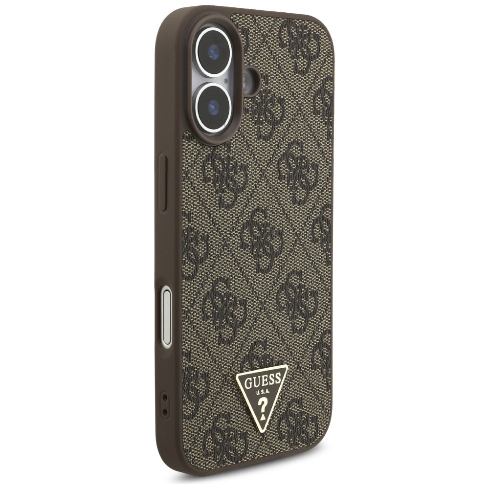 Guess GUHMP17MP4TSDPPSW 4G Strap Triangle Logo MagSafe case for iPhone 17 Air brown