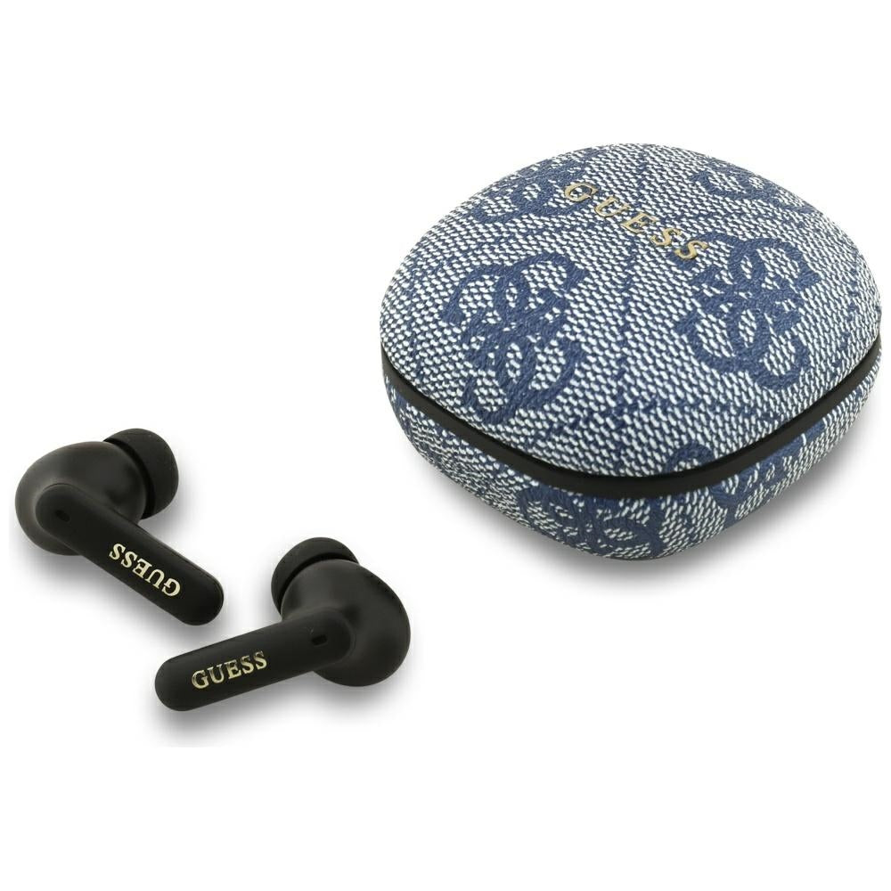 Earphones TWS ENC Guess 4G Classic Metal Logo blue