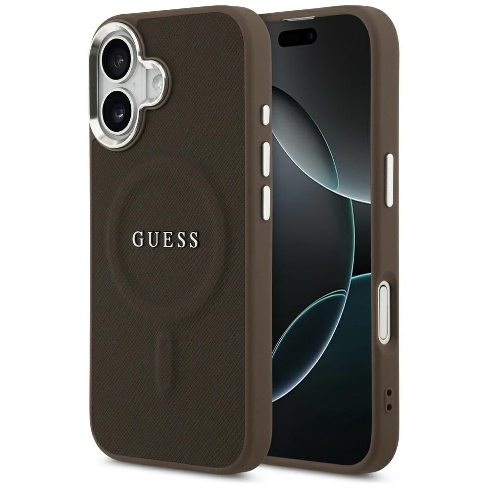 GUESS GUHMP17SPSAREGSW MagSafe Hardcase Classic Logo brown for iPhone 17