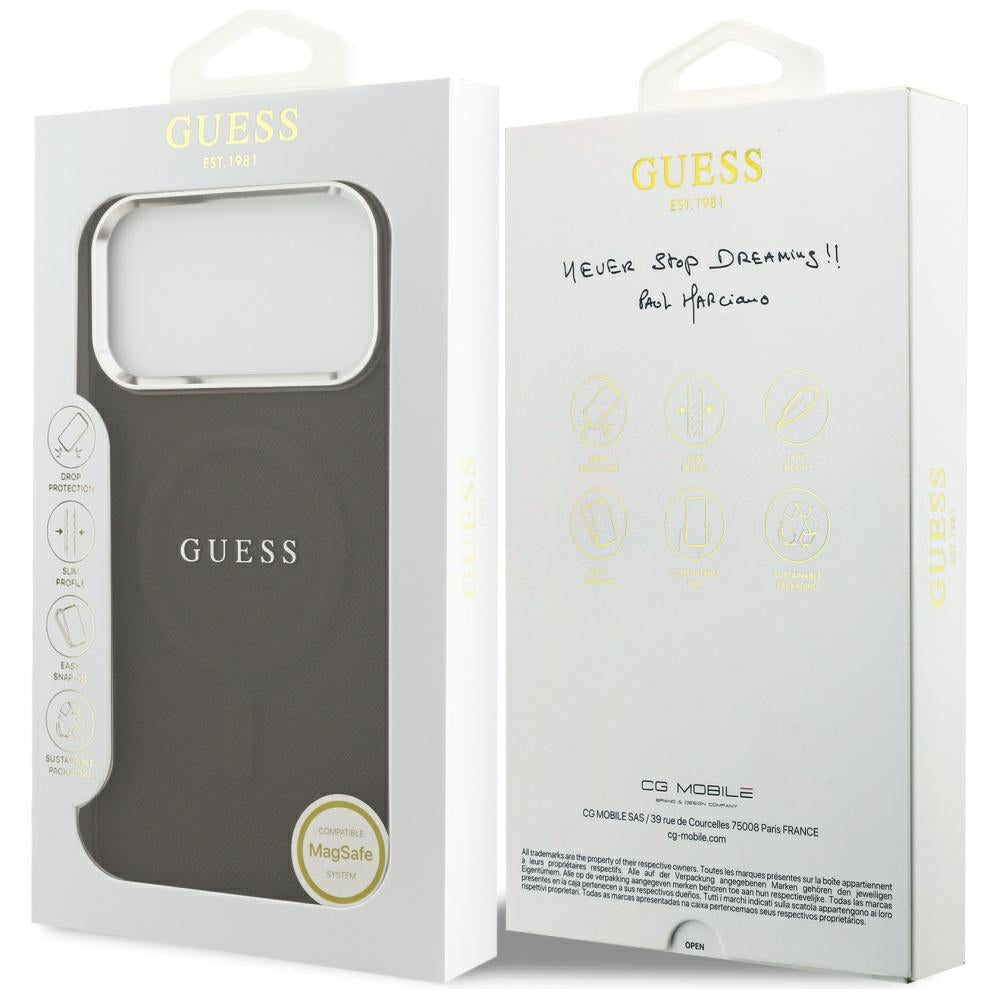 GUESS GUHMP17LPSAREGSW MagSafe Hardcase Classic Logo brown for iPhone 17 Pro