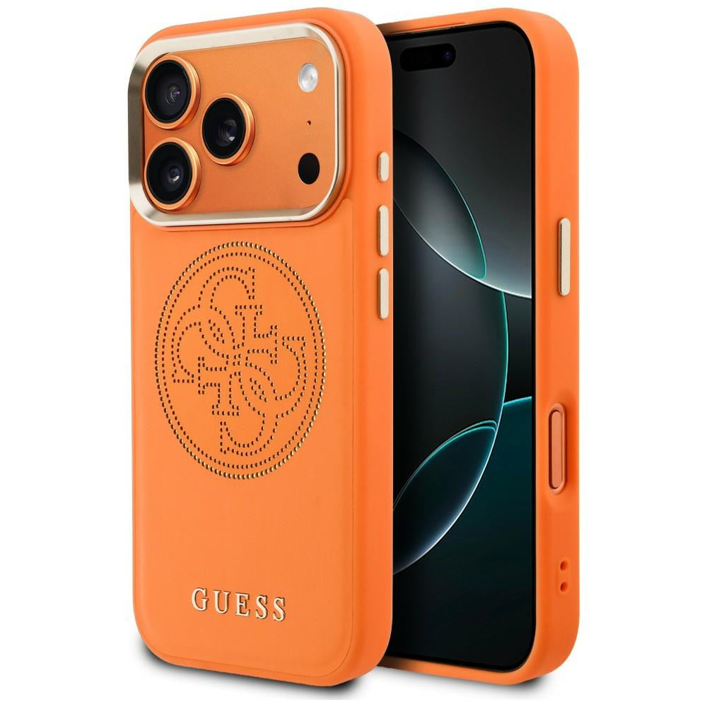 Guess GUHMP17X5PG4SRGO Perforated 4G MagSafe for iPhone 17 Pro Max Orange