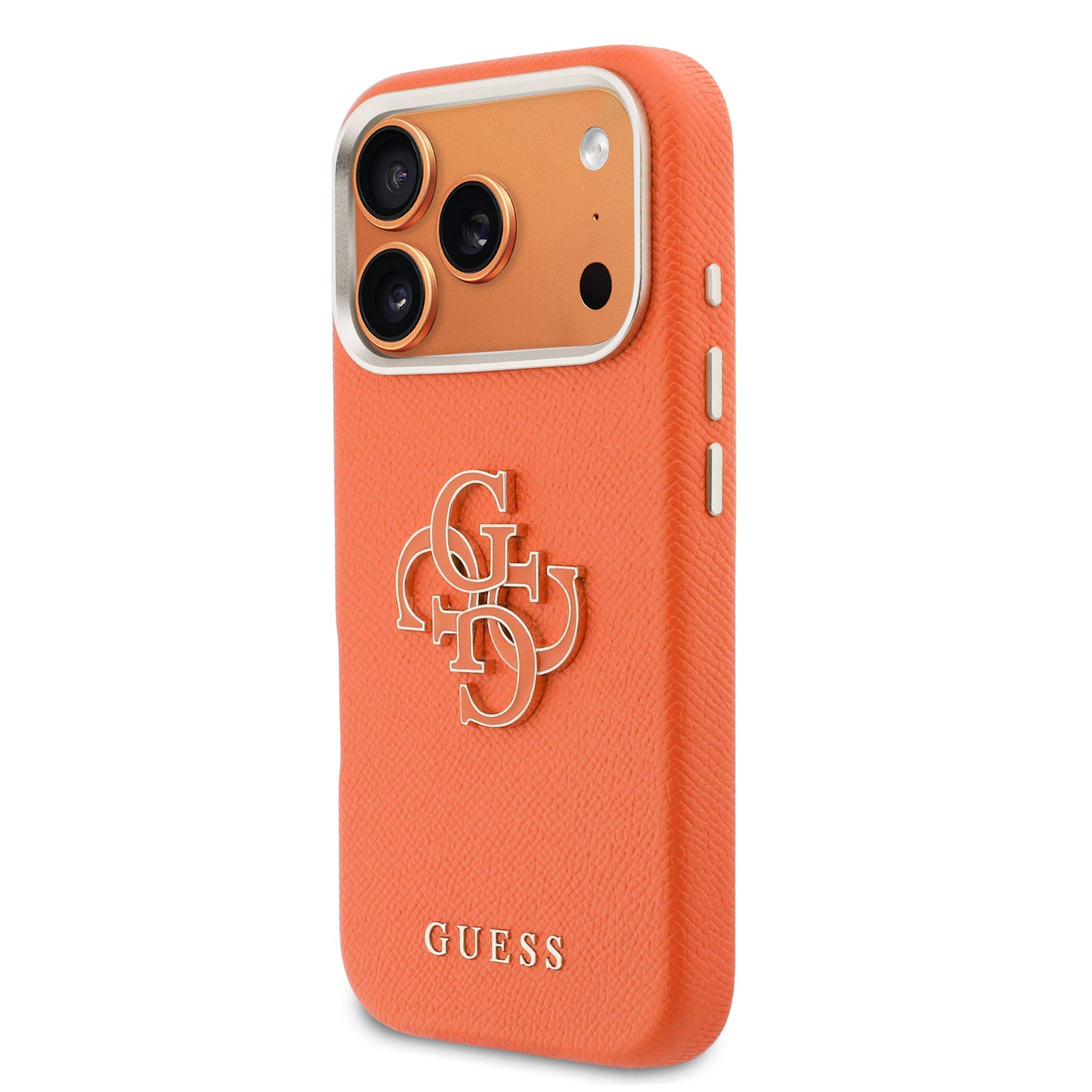 Guess GUHCP17X5PS4RGGO HardCase PU FW Resin Logo Orange for iPhone 17 Pro Max