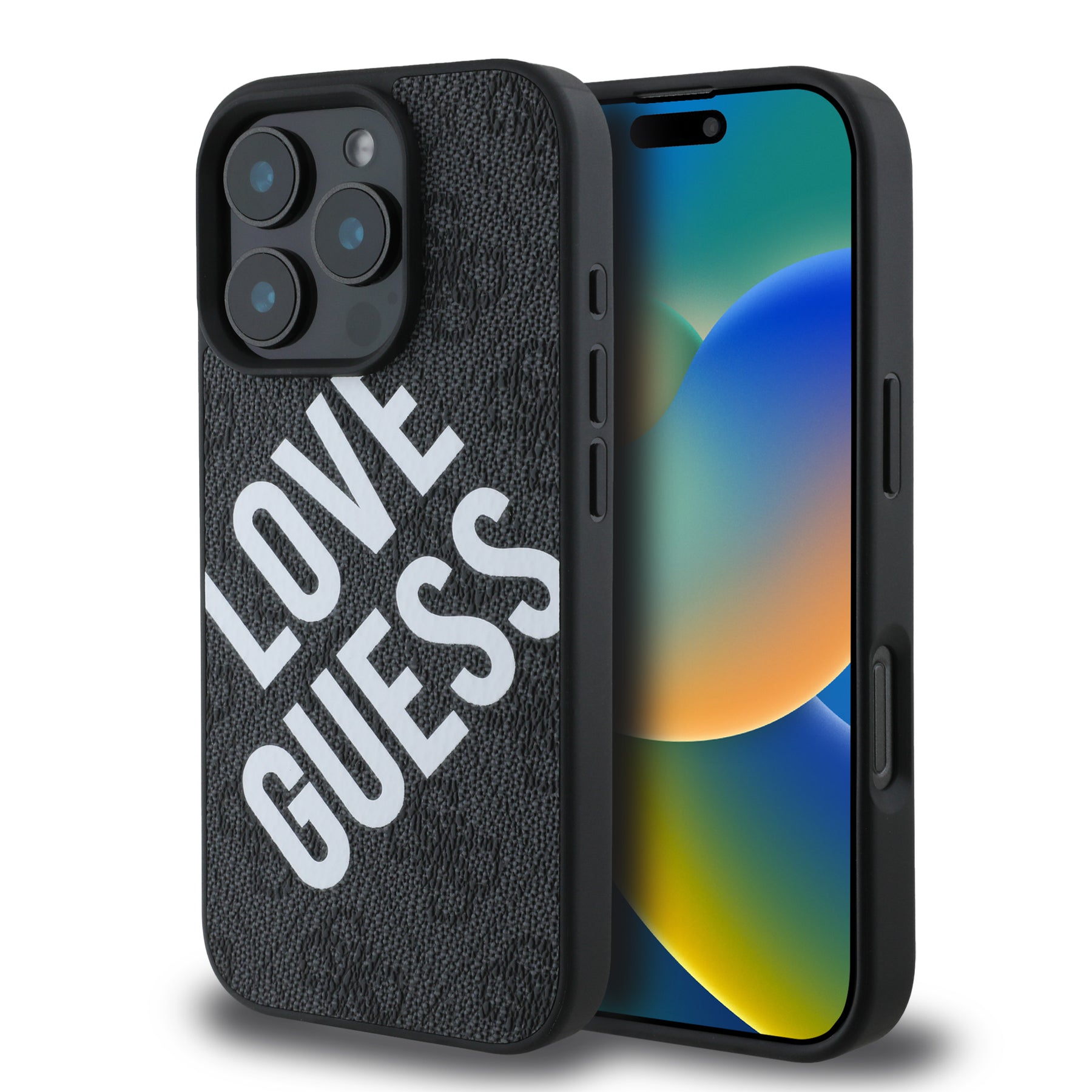 Guess GUHMP16XP4PLGWK iPhone 16 Pro Max Hard case Black Big Love Guess Logo MagSafe