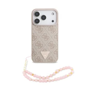 Guess GUHMP17SP4TSDPPSP 4G Strap Triangle Logo MagSafe case for iPhone 17 Pink