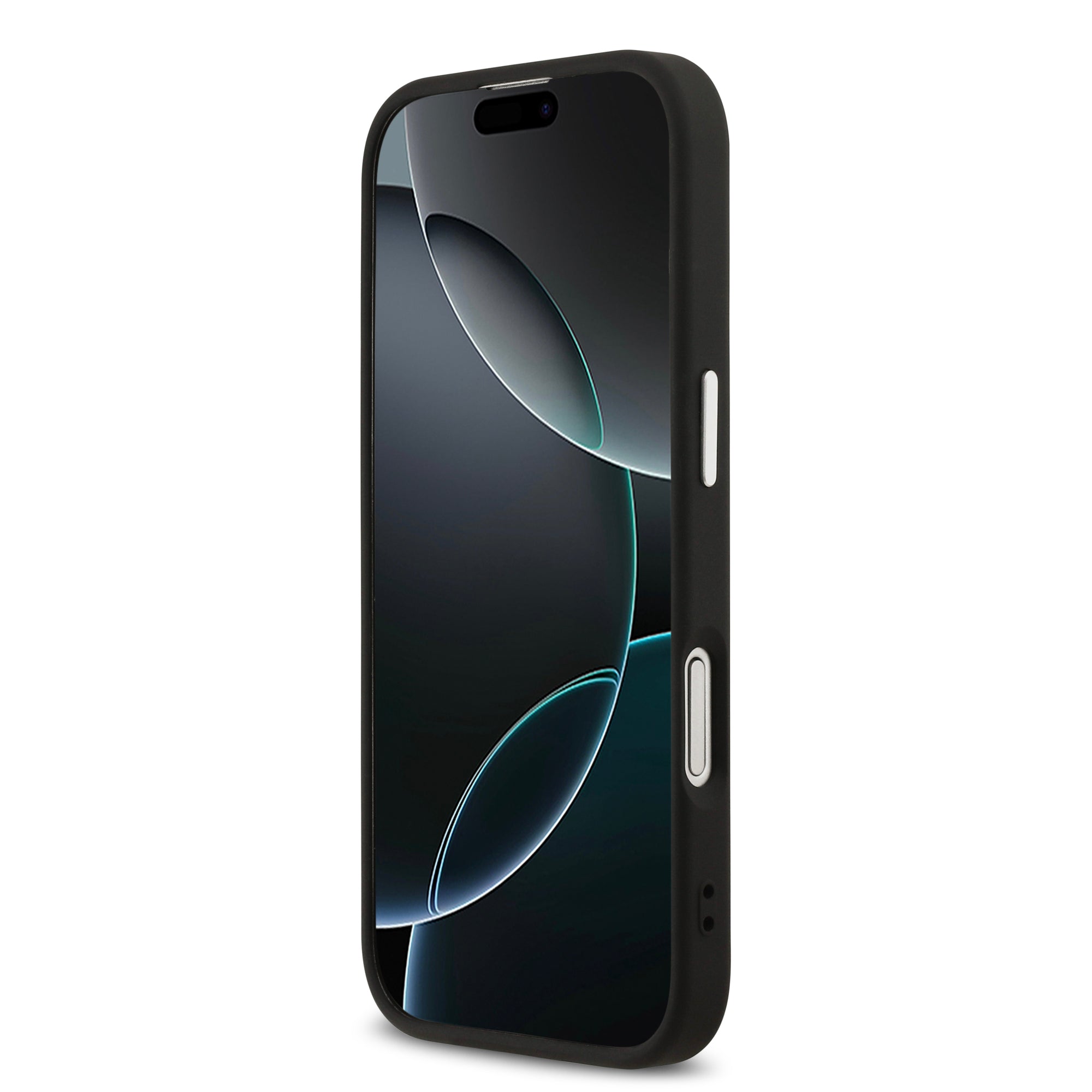 GUESS GUHMP17SPFGTSCMK HardCase MagSafe PU Glitter W/ Triangle Logo Black iPhone 17