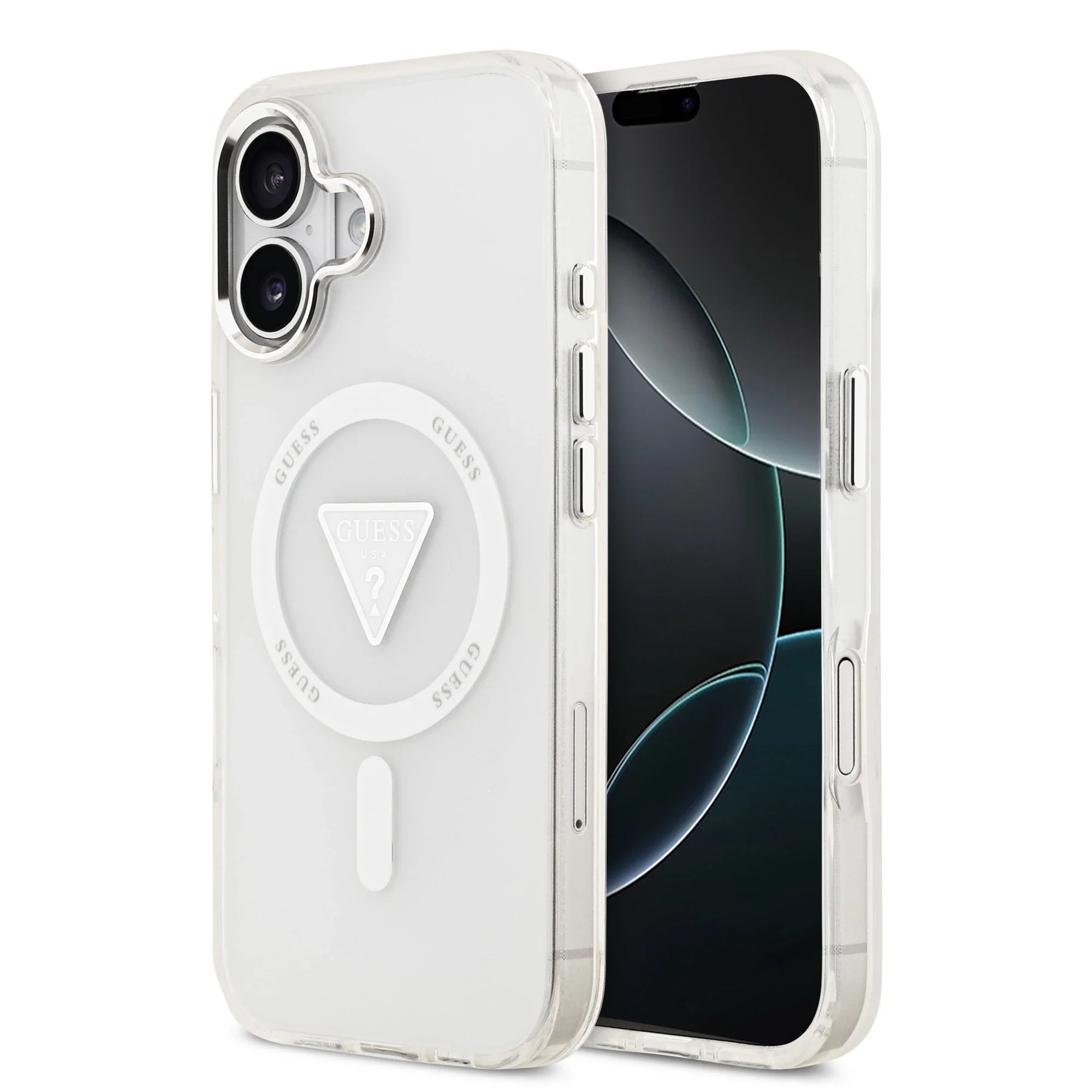 GUESS GUHMP17SHGTMLCGT Hardcase MagSafe Transparent IML Gradient Triangle Logo MagSafe for iPhone 17