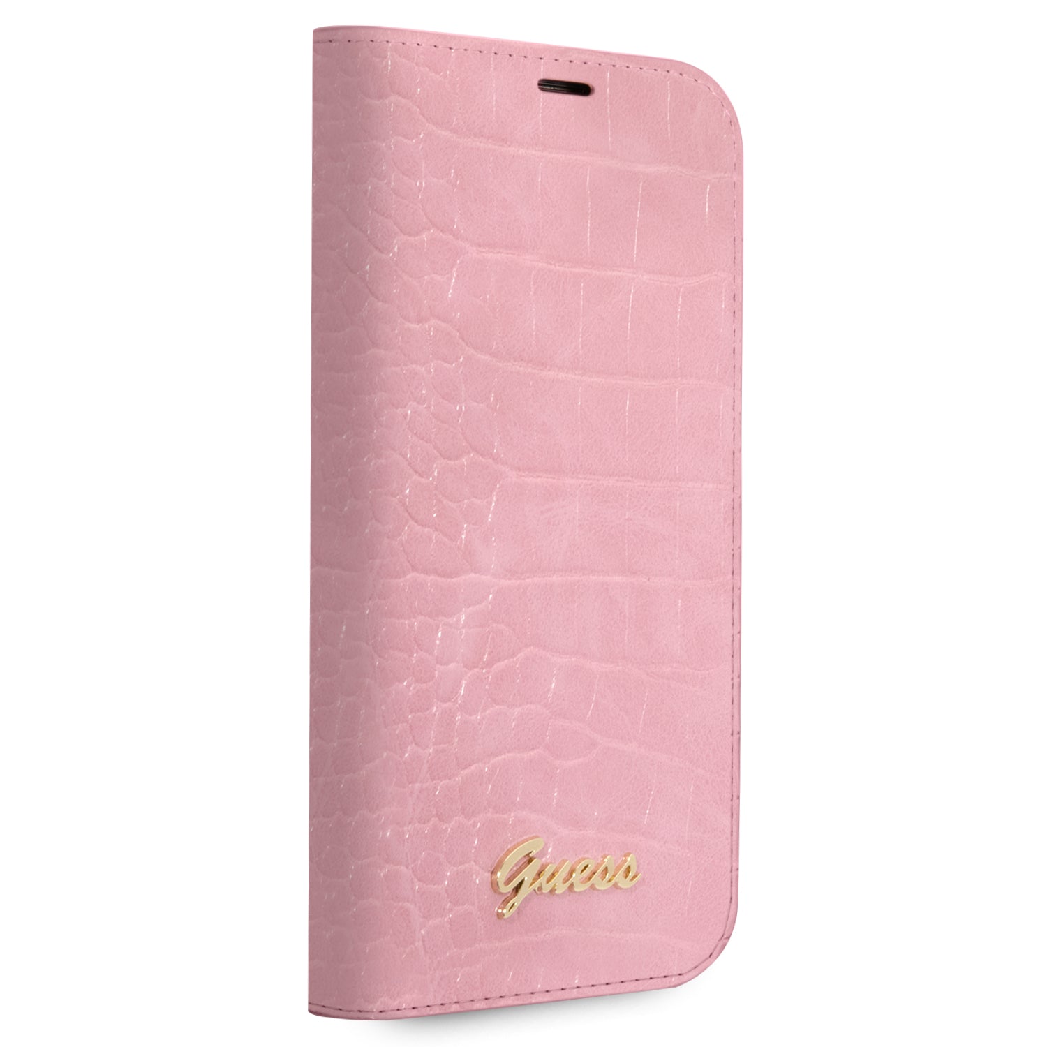 GUESS Apple iPhone 14 / 15 / 13 Book Pink Croco Case