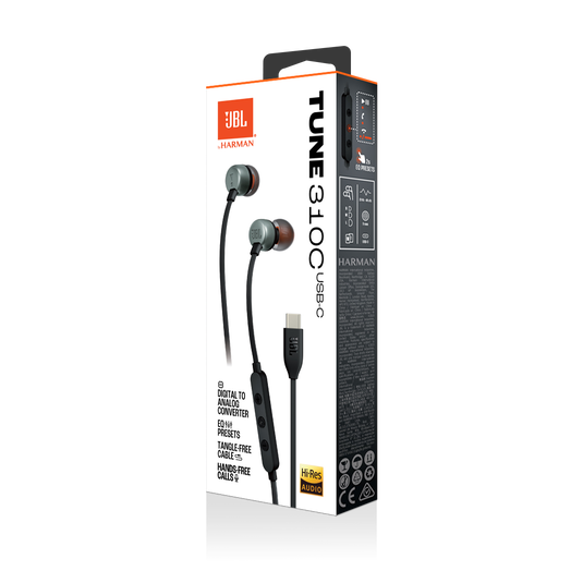 JBL TUNE 310C USB-C in-ear headphones black