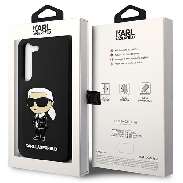 Karl Lagerfeld KLHCS23MSNIKBCK Galaxy S23+ S916 hardcase black Silicone Ikonik