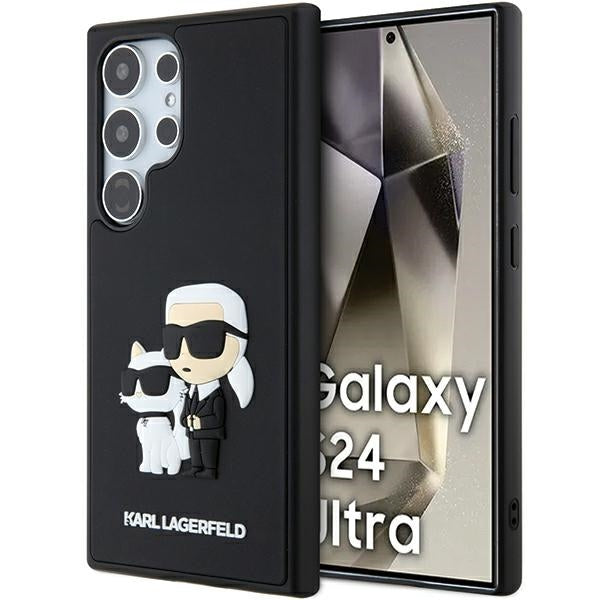 Karl Lagerfeld KLHCS24L3DRKCNK S24 Ultra S928 black hardcase 3D Rubber Karl&Choupette