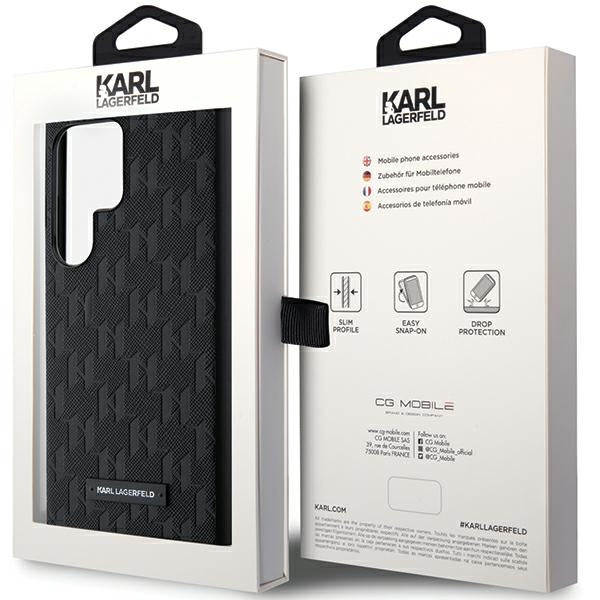 Karl Lagerfeld KLHCS24LSAKLHPK S24 Ultra S928 hardcase black Saffiano Mono Metal Logo