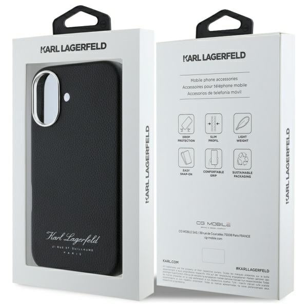 Karl Lagerfeld KLHCP16SPGWCMKHK iPhone16 hardcase black hotel RSG