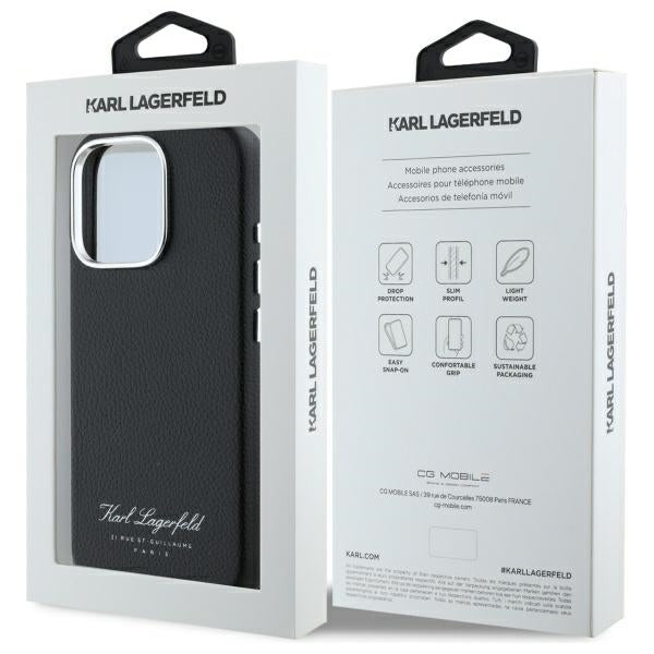 Karl Lagerfeld KLHCP16XPGWCMKHK iPhone 16 Pro Max hardcase black hotel RSG