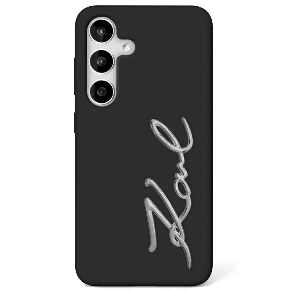 Karl Lagerfeld Silicone Metal Signature Logo Samsung Galaxy S25 black