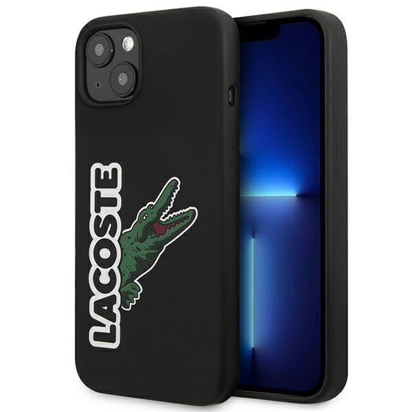 Lacoste LCHC13MSHK iPhone 13 / 14 / 15 black hardcase Silicone Head Crocodile