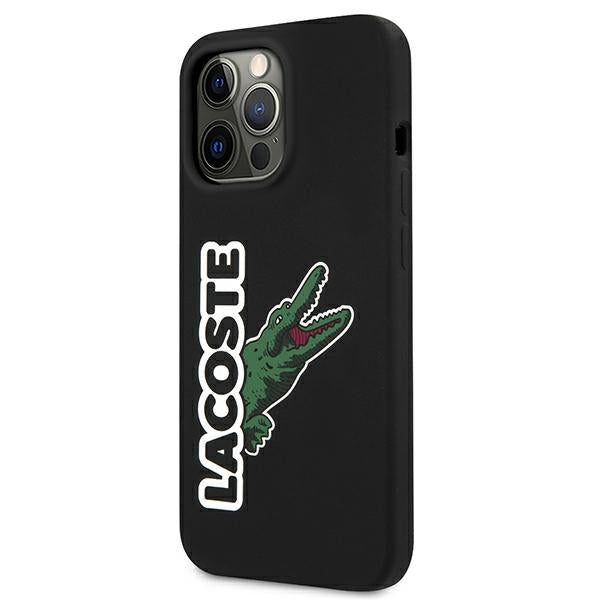 Lacoste LCHC13LSHK iPhone 13 Pro / 13 black hardcase Silicone Head Crocodile