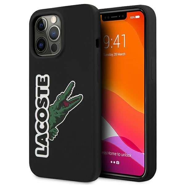 Lacoste LCHC13XSHK iPhone 13 Pro Max black hardcase Silicone Head Crocodile