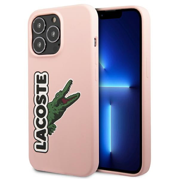 Lacoste LCHC13LSHI iPhone 13 Pro pink hardcase Silicone Head Crocodile