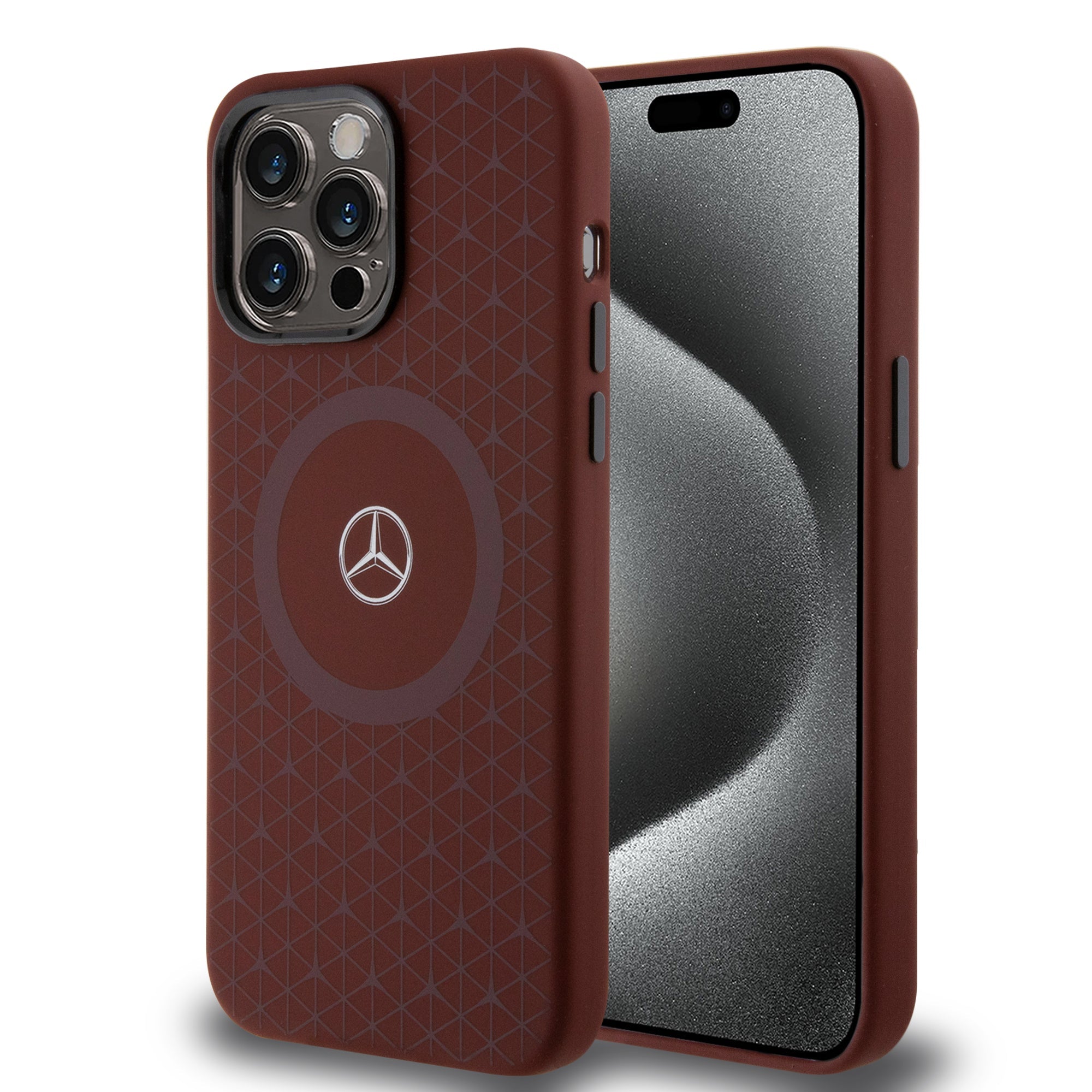 MB HC LIQUID SILICON MAGSAFE WITH MINI STAR PATTERN iPhone 15 Pro Max Red