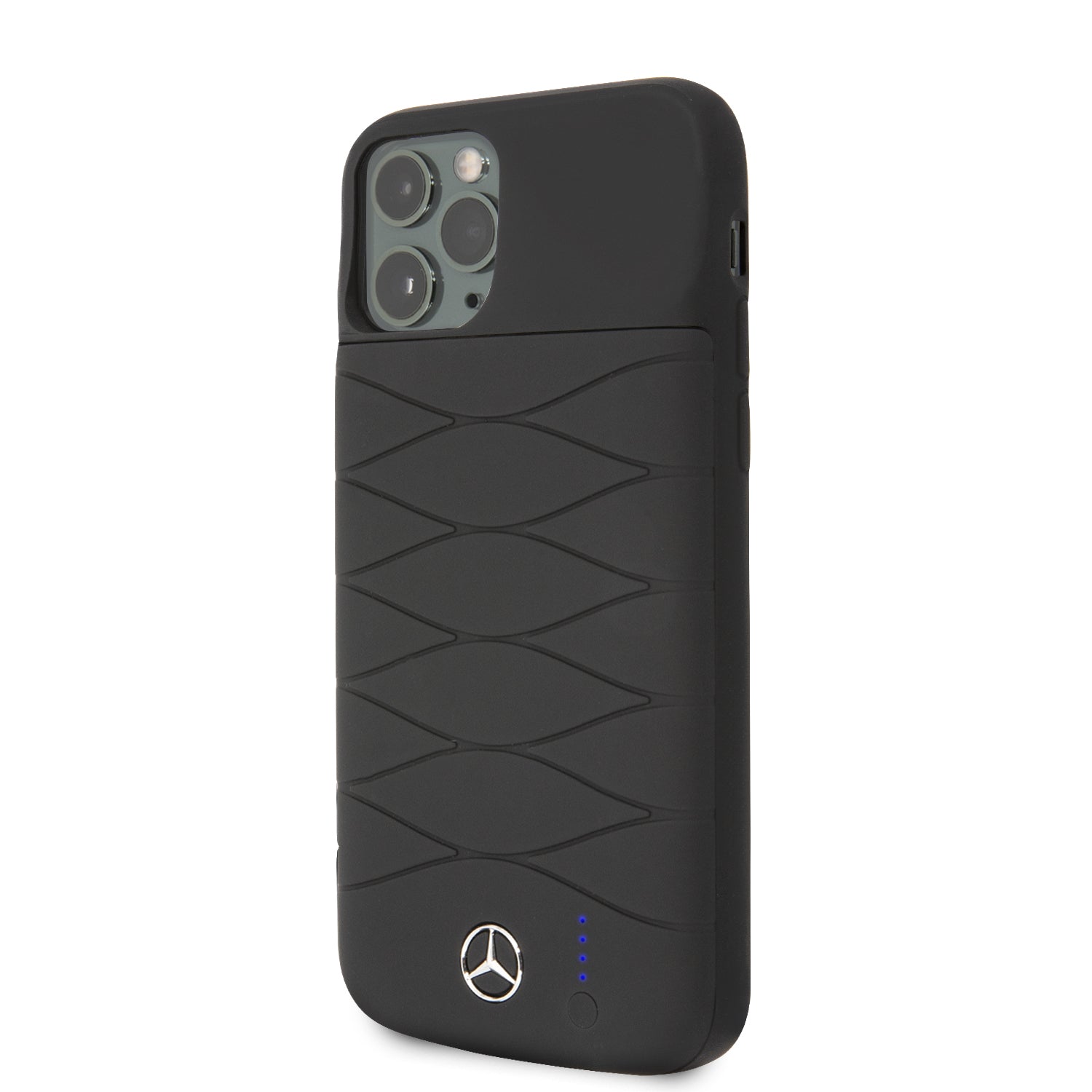 Mercedes MEPCFCN61HCLBK iPhone 11 Hard Case Black power full rubber finish with build in 4000 mAh Powerbank