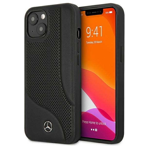 Mercedes MEHCP13SCDOBK iPhone 13 mini black hardcase Leather Perforated Area