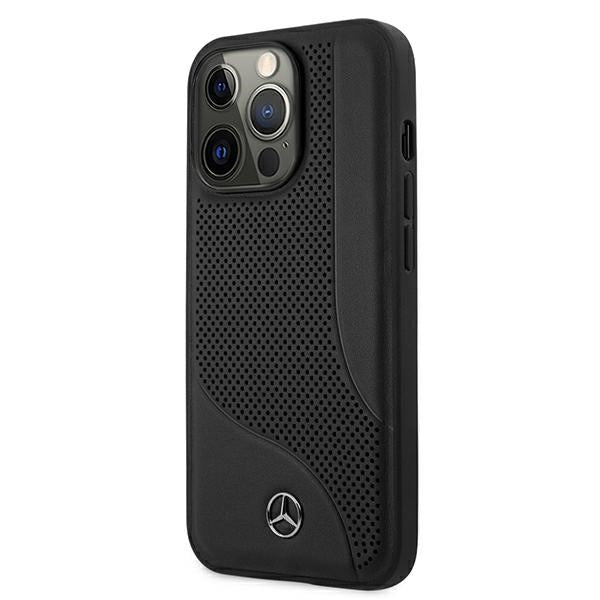 Mercedes MEHCP13LCDOBK iPhone 13 Pro black hardcase Leather Perforated Area