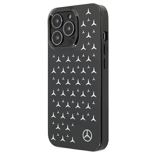 Case for Mercedes MEHCP13LESPBK iPhone 13 Pro / 13 black hardcase Silver Stars Pattern