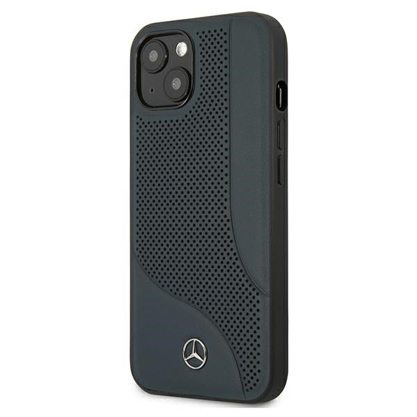 Case for Mercedes MEHCP13SCDONA iPhone 13 mini granatowy/navy hardcase Leather Perforated Area