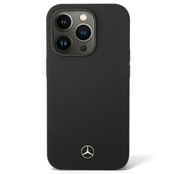 Case for Mercedes MEHCP14LSILBK iPhone 14 Pro black hardcase Silicone Line